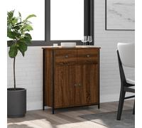 AX Credenza Mobiletto 70x30x80cm Portaoggetti Arredo Rovere Marrone Casa 835528