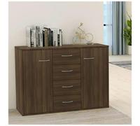 VIDAXL - Credenza Rovere Marrone 88x30x65 Cm In Legno Multistrato