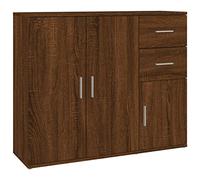 vidaXL Credenza Rovere Marrone 91x29,5x75 cm in Legno Multistrato
