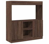 vidaXL Credenza Rovere Marrone 92x33x100 cm in Legno Multistrato, libreria, libreria portaoggetti, libreria con Ante, libreria Moderna