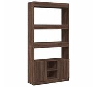 vidaXL Credenza Rovere Marrone 92x33x180 cm in Legno Multistrato, libreria, libreria portaoggetti, libreria con Ante, libreria Moderna