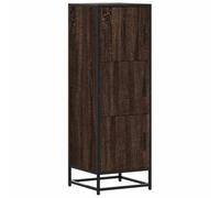 vidaXL Hoge kast 35,5x35x106,5 cm bewerkt hout en metaal bruin eiken