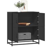 vidaXL Credenza Rovere Nera 68x35x76 cm in Legno Multistrato