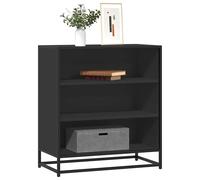 vidaXL Credenza Rovere Nera 68x35x76 cm in Truciolato e Metallo