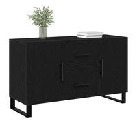 vidaXL Credenza tavolo buffet - MDF rovere nero - design moderno ed elegante - grande contenitore con ante e cassetti - perfetto per sala da pranzo e soggiorno - forma rettangolare
