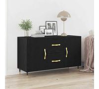 vidaXL Credenza Rovere Nero 100 x 36 x 60 cm Legno multistrato