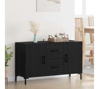 vidaXL Credenza Rovere Nero 100 x 36 x 60 cm Legno multistrato
