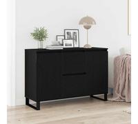 vidaXL Credenza Rovere nero 101.5 x 35 x 70 cm Legno multistrato