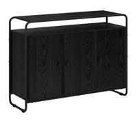 vidaXL Credenza Rovere Nero 102 x 35 x 75 cm Legno ingegnerizzato