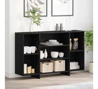 vidaXL Credenza Rovere nero 120 x 30 x 75 cm Legno multistrato