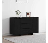 vidaXL Credenza per mobili in legno di rovere nero, 120 x 41 x 75 cm