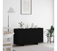 vidaXL Credenza Rovere nero 135 x 41 x 69 cm Legno multistrato