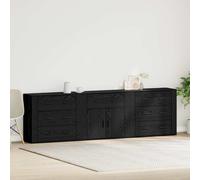 vidaXL Credenza Rovere Nero 240 x 33 x 70 cm Legno multistrato