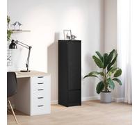 vidaXL Credenza Rovere Nero 29,5x34x119,5 cm in Legno Multistrato