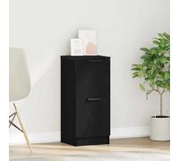 vidaXL Credenza Rovere Nero 30 x 30 x 70 cm Legno multistrato