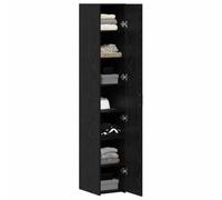 vidaXL Credenza 2 PCS Rovere Nero 30 x 42,5 x 185 cm, Armadio Alto Elegante, in Legno, Moderno, per Uno Spazio ordinato e Minimalista