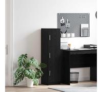 vidaXL Credenza Rovere Nero 31.5 x 32 x 122.5 cm