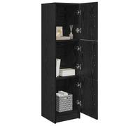 vidaXL Credenza Rovere Nero 31.5 x 32 x 122.5 cm | Tanto spazio per i tuoi essenziali, Quercia nera opaca per un look moderno, Ottimo per spazi di media grandezza