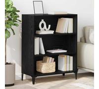 vidaXL Credenza Rovere nero 32.5 x 69.5 x 90 cm Legno multistrato