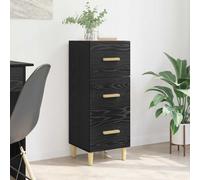 vidaXL Credenza Rovere nero 34.5 x 34 x 90 cm Legno multistrato