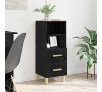 vidaXL Credenza Rovere nero 34 x 34,5 x 90 cm Legno multistrato