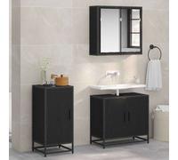 vidaXL Credenza Rovere Nero 35,5 x 35 x 76 cm