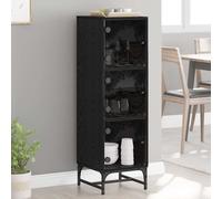 vidaXL Credenza Rovere Nero 35 x 37 x 117 cm