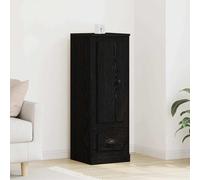 vidaXL Credenza Rovere Nero 36 x 35.5 x 103.5 cm Legno multistrato