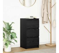 vidaXL Credenza Rovere Nero 37,5x35x76 cm in Legno Multistrato