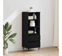 vidaXL Credenza Rovere Nero 40 x 36 x 110 cm Legno multistrato