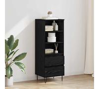 vidaXL Credenza Rovere Nero 40 x 36 x 110 cm Legno multistrato