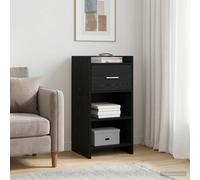 vidaXL Credenza in rovere nero, 40 x 36 x 80 cm, in legno di ingegneria,