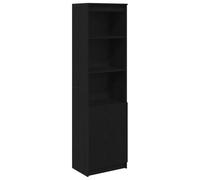 vidaXL Credenza Rovere Nero 50x35x180 cm in Legno Multistrato, mobile, mobiletto laterale, mobiletto portaoggetti alto, mobiletto portaoggetti