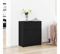 vidaXL Dressoir Zwart Eiken 60 x 30 x 70 cm Bewerkt hout