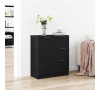 vidaXL Credenza Rovere Nero 60 x 30 x 70 cm Legno multistrato