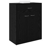vidaXL Credenza Rovere Nero 60 x 30 x 75 cm Legno ingegnerizzato | Si adatta perfettamente agli interni moderni, Tante sezioni per tenere tutto in ordine,