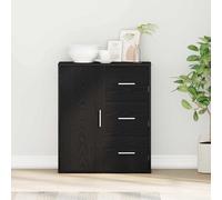 vidaXL Credenza Rovere nero 60 x 31 x 70 cm Legno multistrato