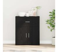 vidaXL Credenza Rovere nero 60 x 31 x 70 cm Legno multistrato