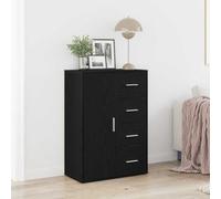 vidaXL Credenza Rovere Nero 60 x 31 x 84 cm Legno ingegnerizzato