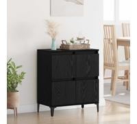 vidaXL Credenza Rovere Nero 60 x 35 x 70 cm
