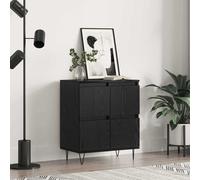 vidaXL Credenza Rovere Nero 60 x 35 x 70 cm