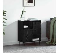 vidaXL Credenza Rovere nero 60 x 35 x 70 cm Legno multistrato