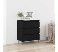 vidaXL Credenza Rovere nero 60 x 35 x 70 cm Legno multistrato