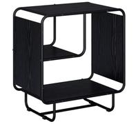 vidaXL Credenza Rovere Nero 60 x 37.5 x 64.5 cm Legno ingegnerizzato