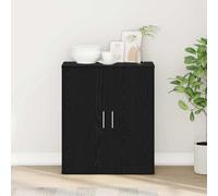 vidaXL Credenza Rovere Nero 60x31x70 cm in Legno Multistrato, credenza con ante, mobile da soggiorno, portaoggetti, credenza da cucina, credenza alta