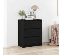 vidaXL Credenza Rovere Nero 60x35x76 cm in Legno Multistrato