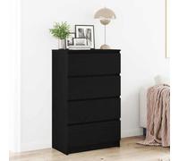 vidaXL Credenza Rovere Nero 60x35x98,5 cm in Legno Multistrato, armadietto, credenza, Armadio da corridoio, Buffet, Armadio da Cucina