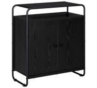 vidaXL Credenza Rovere Nero 68 x 35 x 75 cm Legno ingegnerizzato