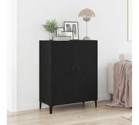 vidaXL Credenza Rovere Nero 69,5x34x90 cm in Legno Multistrato