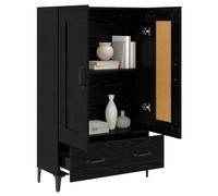vidaXL Credenza Rovere Nero 70 x 31 x 115 cm Legno ingegnerizzato